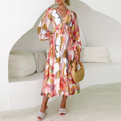 Juliette - Maxivestido bohemio con escote en V