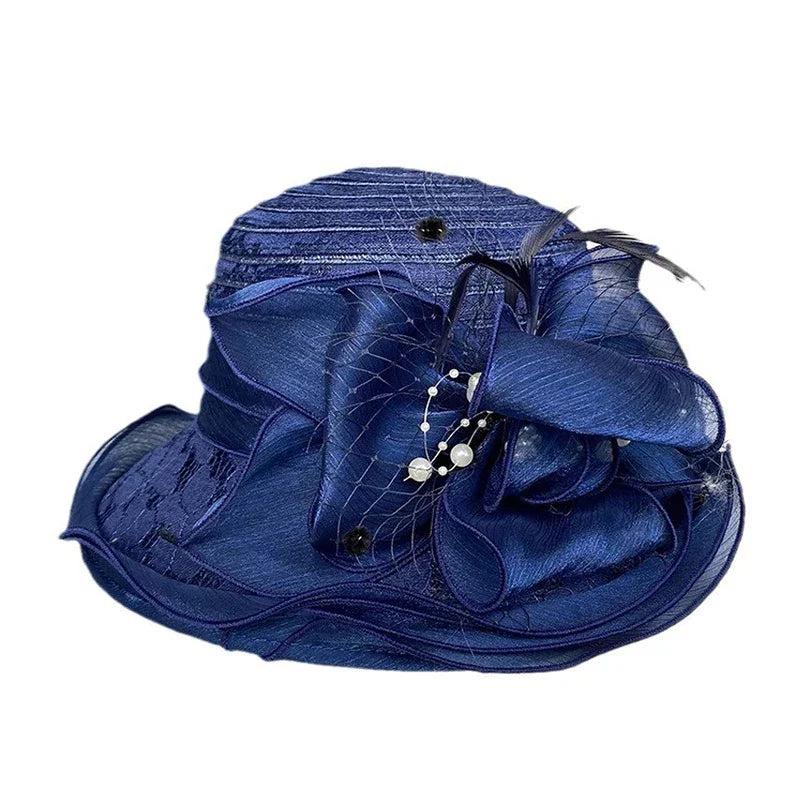Elegante sombrero de ala ancha