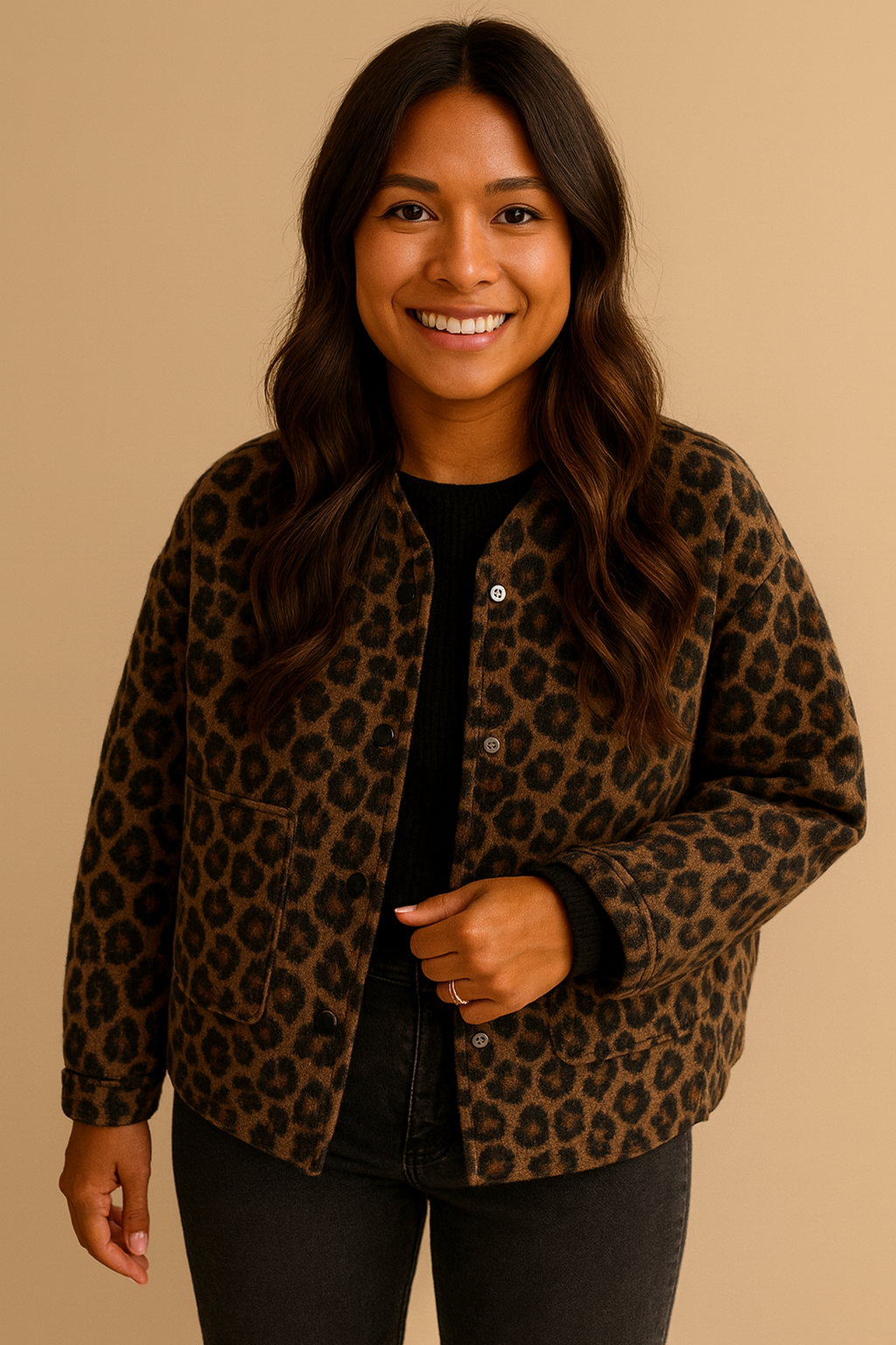 Chaqueta mujer leopardo - Leandra