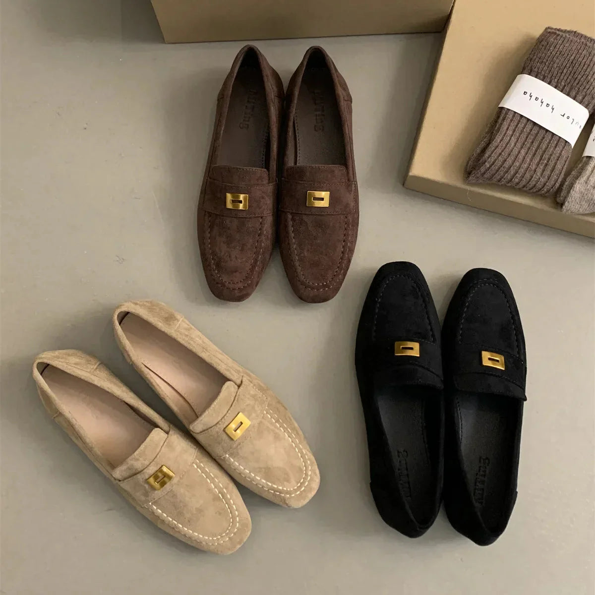 Lina - Zapatos británicos de ante ligero