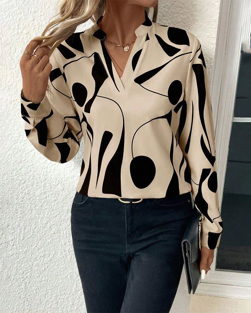Blusa estampada Clara para mujer - chic y elegante
