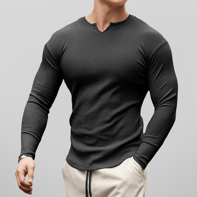 Niran - Camiseta deportiva de algodón elástico para hombre