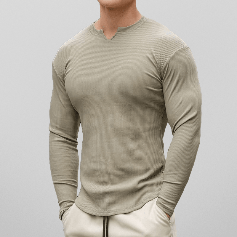 Niran - Camiseta deportiva de algodón elástico para hombre