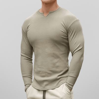 Niran - Camiseta deportiva de algodón elástico para hombre