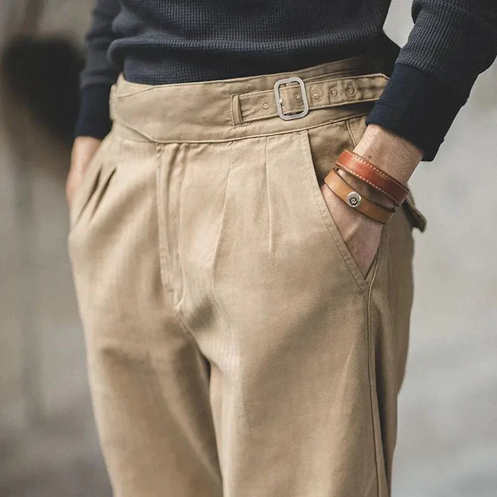 Harrison - Pantalones Gurkha con pliegues delanteros