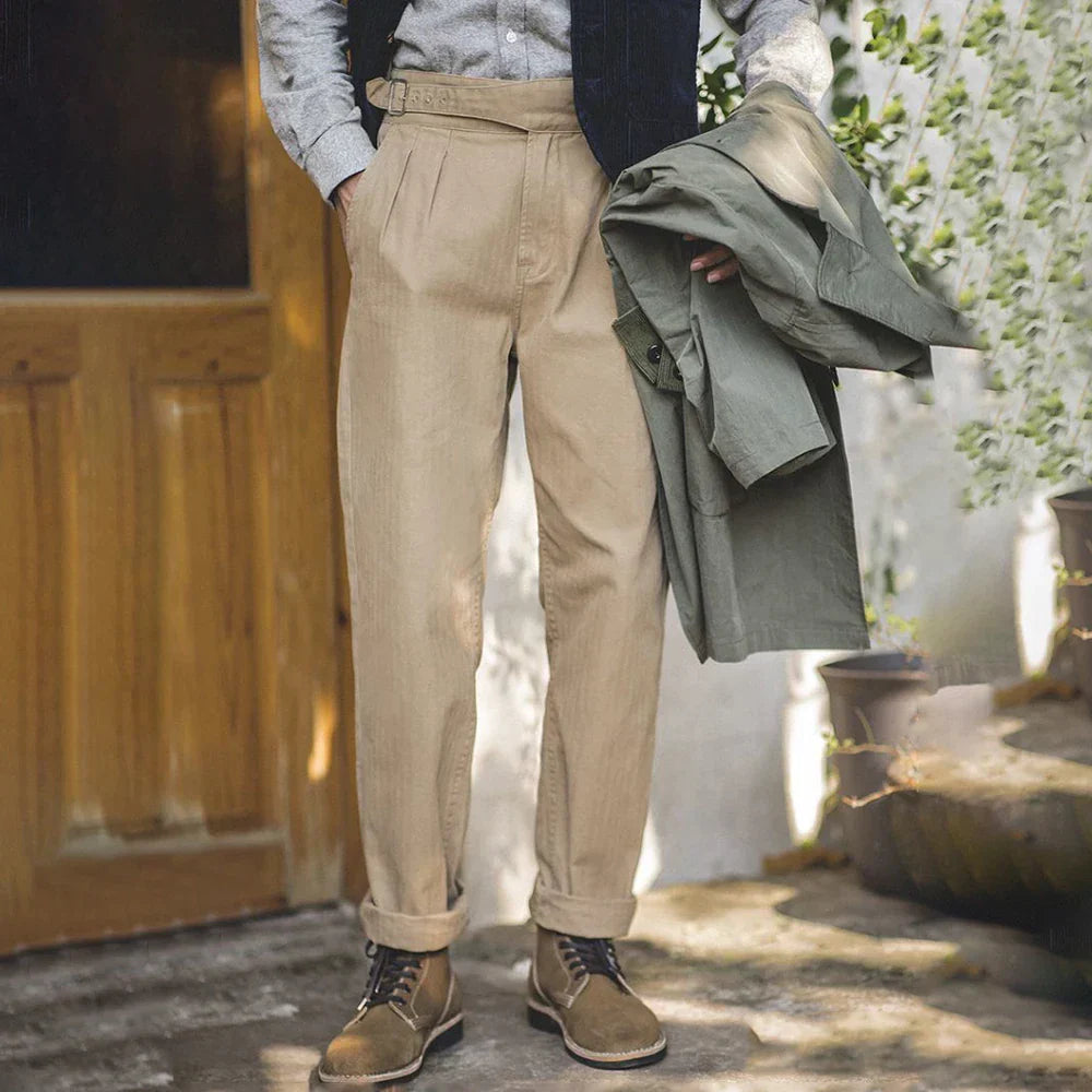 Harrison - Pantalones Gurkha con pliegues delanteros