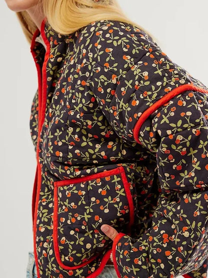 Diana - Abrigo vintage con chaqueta de estampado floral
