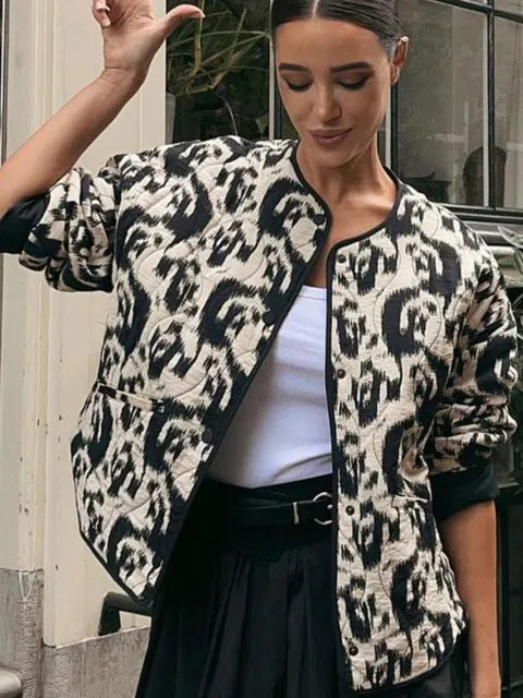 Diana - Abrigo vintage con chaqueta de estampado floral