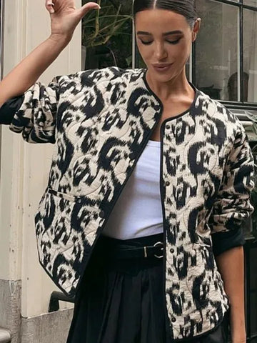 Diana - Abrigo vintage con chaqueta de estampado floral