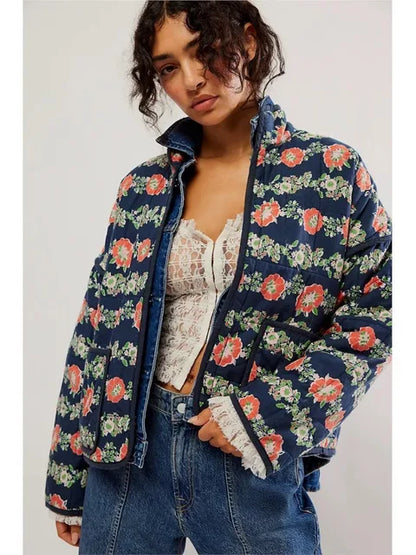 Diana - Abrigo vintage con chaqueta de estampado floral