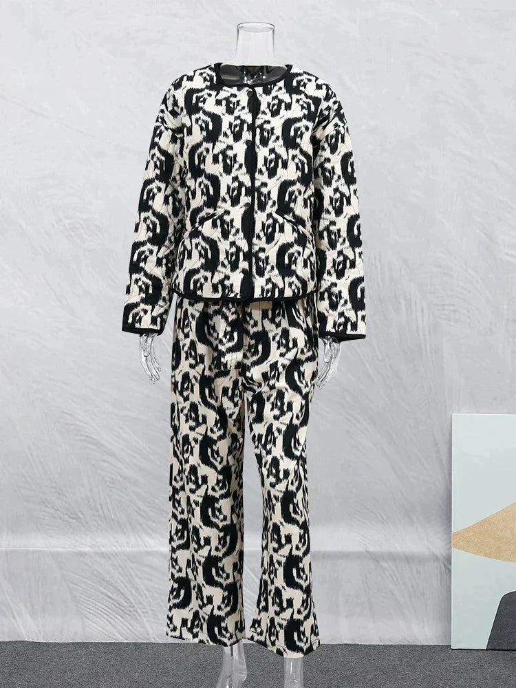 Diana - Abrigo vintage con chaqueta de estampado floral