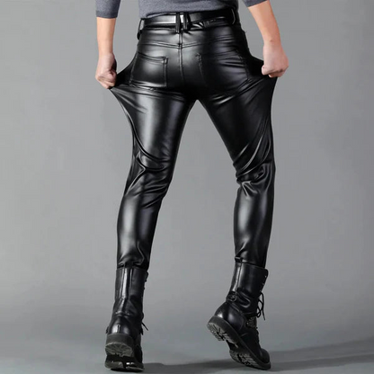 Pantalón slim de hombre en piel vegana estilo cuero - Narak
