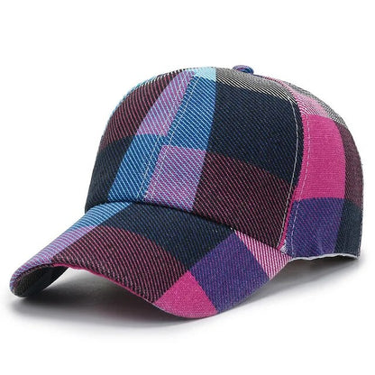 LESLIE - Gorra de béisbol unisex con estampado de cuadros