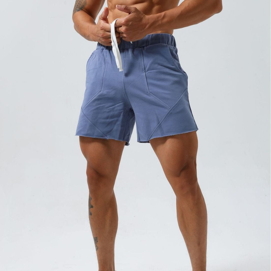 Pantalón corto para hombre de algodón deportivo corte recto - Iván