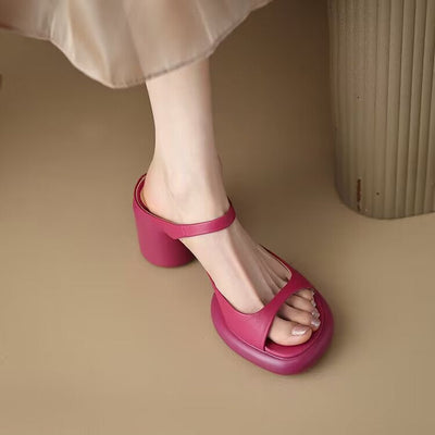 Diana - Tacones de mujer de una sola tira, estilo veraniego