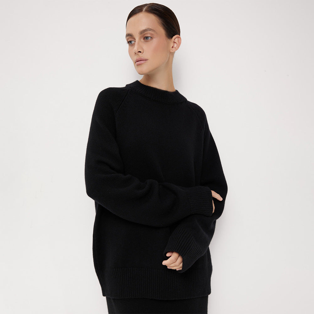 Jersey de punto para mujer de cuello redondo - Eveline