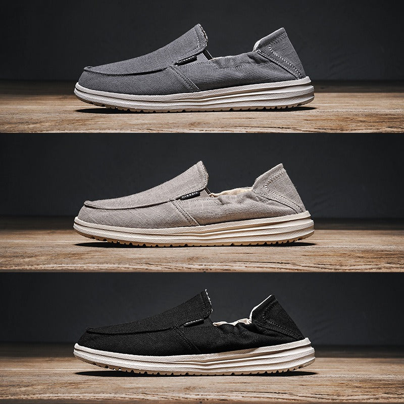 Mocasines para hombre de lona transpirable con estilo slip on - Bruno