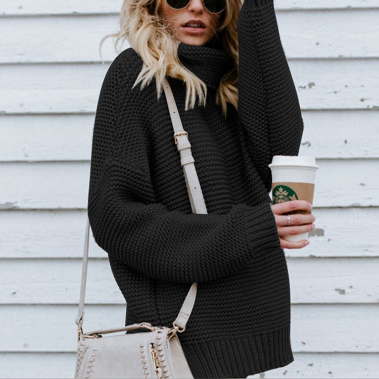 Kia - Jersey de punto grueso con cuello alto