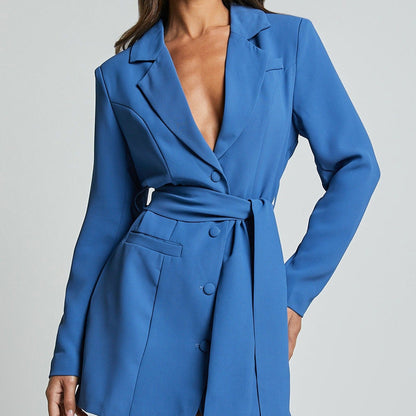 Vestido blazer mujer corte entallado estilo cruzado - Eliana