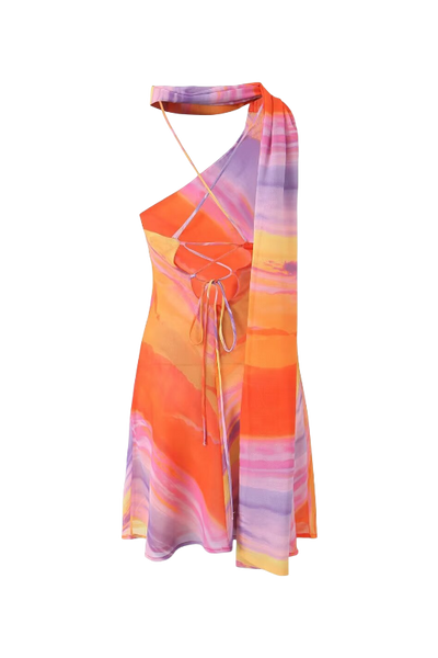 Kata - Vestido corto Tie-dye Halter