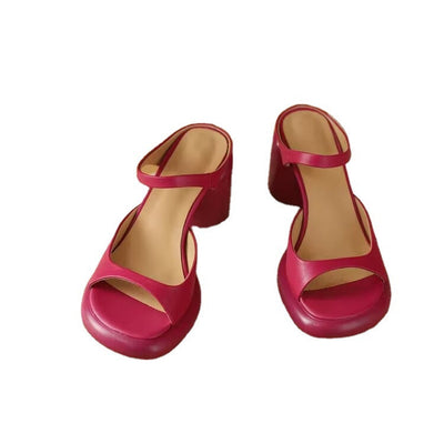 Diana - Tacones de mujer de una sola tira, estilo veraniego