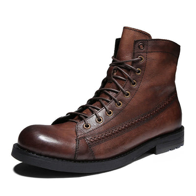 Botas vintage de cuero para hombre - Pierre