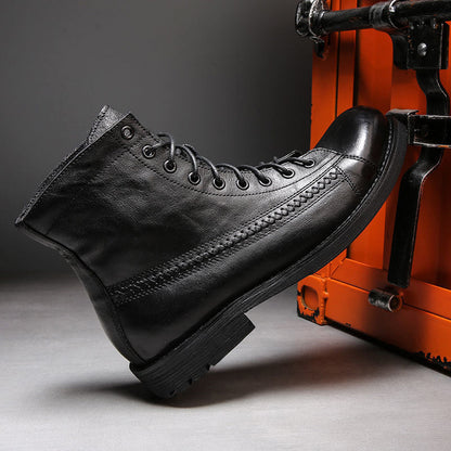 Botas vintage de cuero para hombre - Pierre