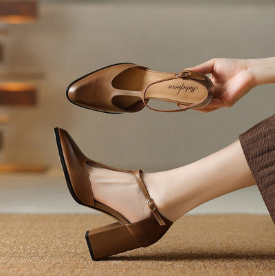 Zapatos de tacón para mujer diseño retro estilo Mary Jane - Mireille