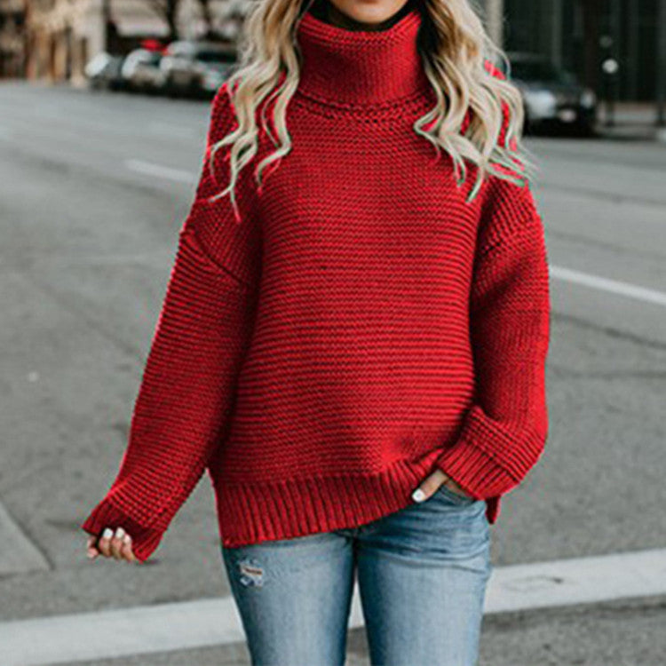 Kia - Jersey de punto grueso con cuello alto