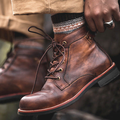 Botas de cuero para hombre estilo vintage - Xavi