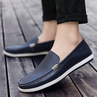 Mocasines para hombre de piel sintética con suela flexible estilo casual - Marcos