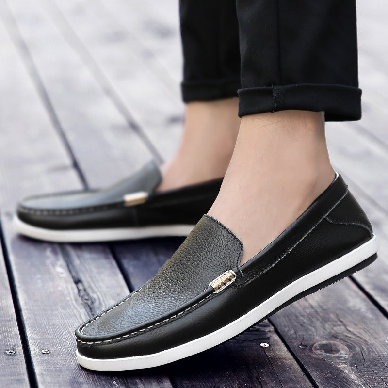 Mocasines para hombre de piel sintética con suela flexible estilo casual - Marcos