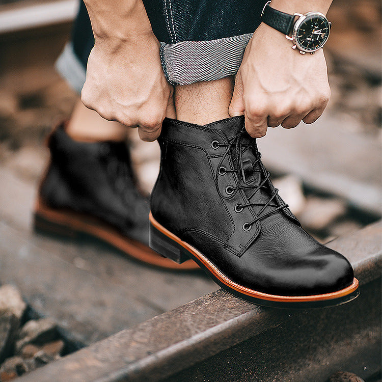 Botas de cuero para hombre estilo vintage - Xavi