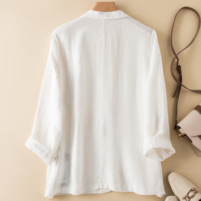 Blazer de lino claro - Amelie