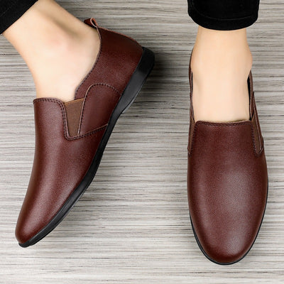 Mocasines hombre cuero sintético estilo formal slip on - Julián