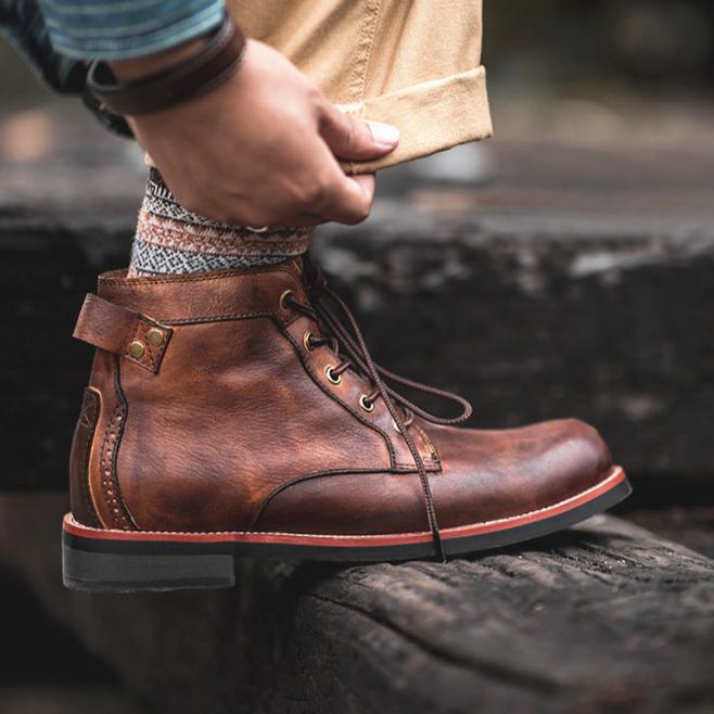 Botas de cuero para hombre estilo vintage - Xavi
