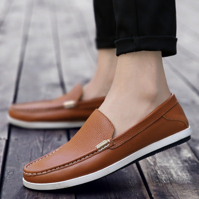 Mocasines para hombre de piel sintética con suela flexible estilo casual - Marcos