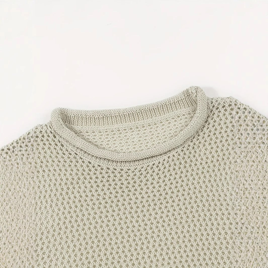 Chaleco sin mangas hombre tejido calado estilo urbano - Elías