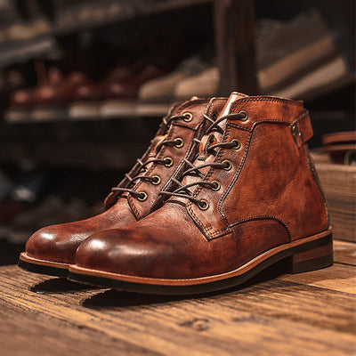 Botas de cuero para hombre estilo vintage - Xavi