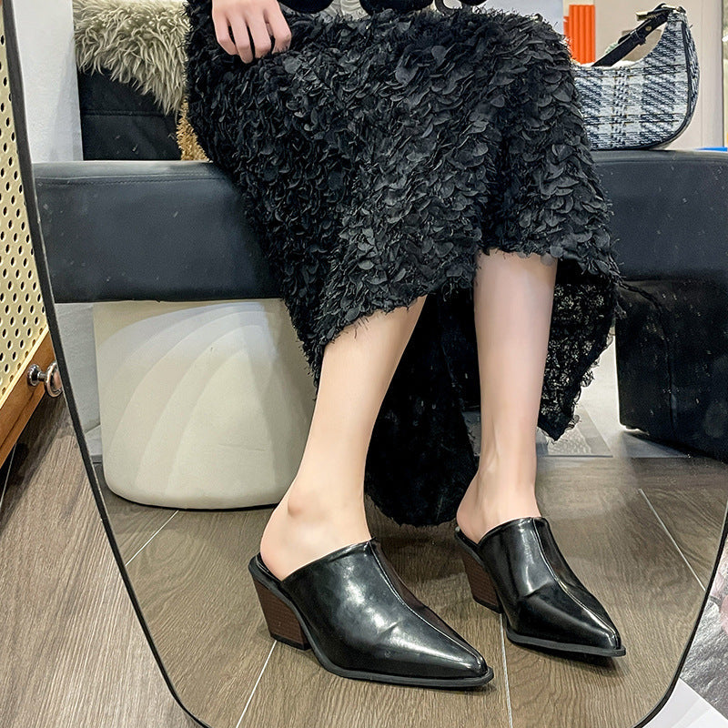 Bella - Tacones gruesos con puntera cuadrada