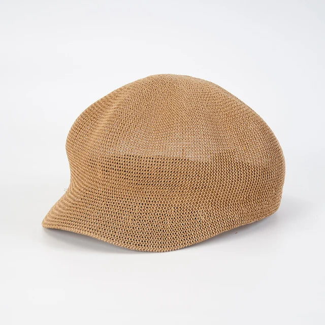 Sombrero de sol con boina octogonal para mujer