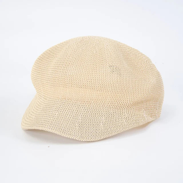 Sombrero de sol con boina octogonal para mujer