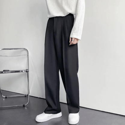 Pantalon hombre recto pinzado estilo elegante - Marcelo