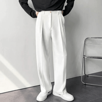 Pantalon hombre recto pinzado estilo elegante - Marcelo