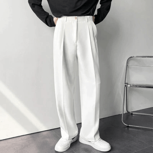 Pantalon hombre recto pinzado estilo elegante - Marcelo