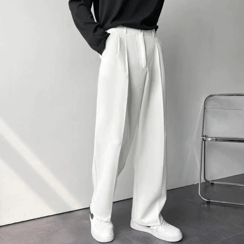 Pantalon hombre recto pinzado estilo elegante - Marcelo