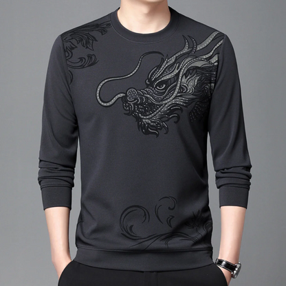 Cómoda sudadera para hombre con escote redondo
