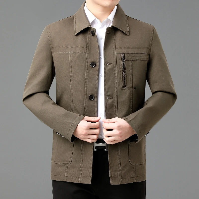 Chaqueta de algodon ligera con forro interior estampado - Jens