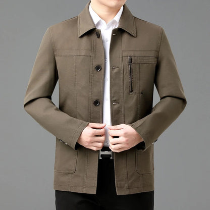 Chaqueta de algodon ligera con forro interior estampado - Jens