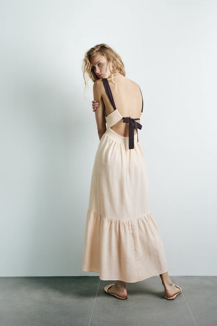 Aranza Vestido de verano con espalda baja